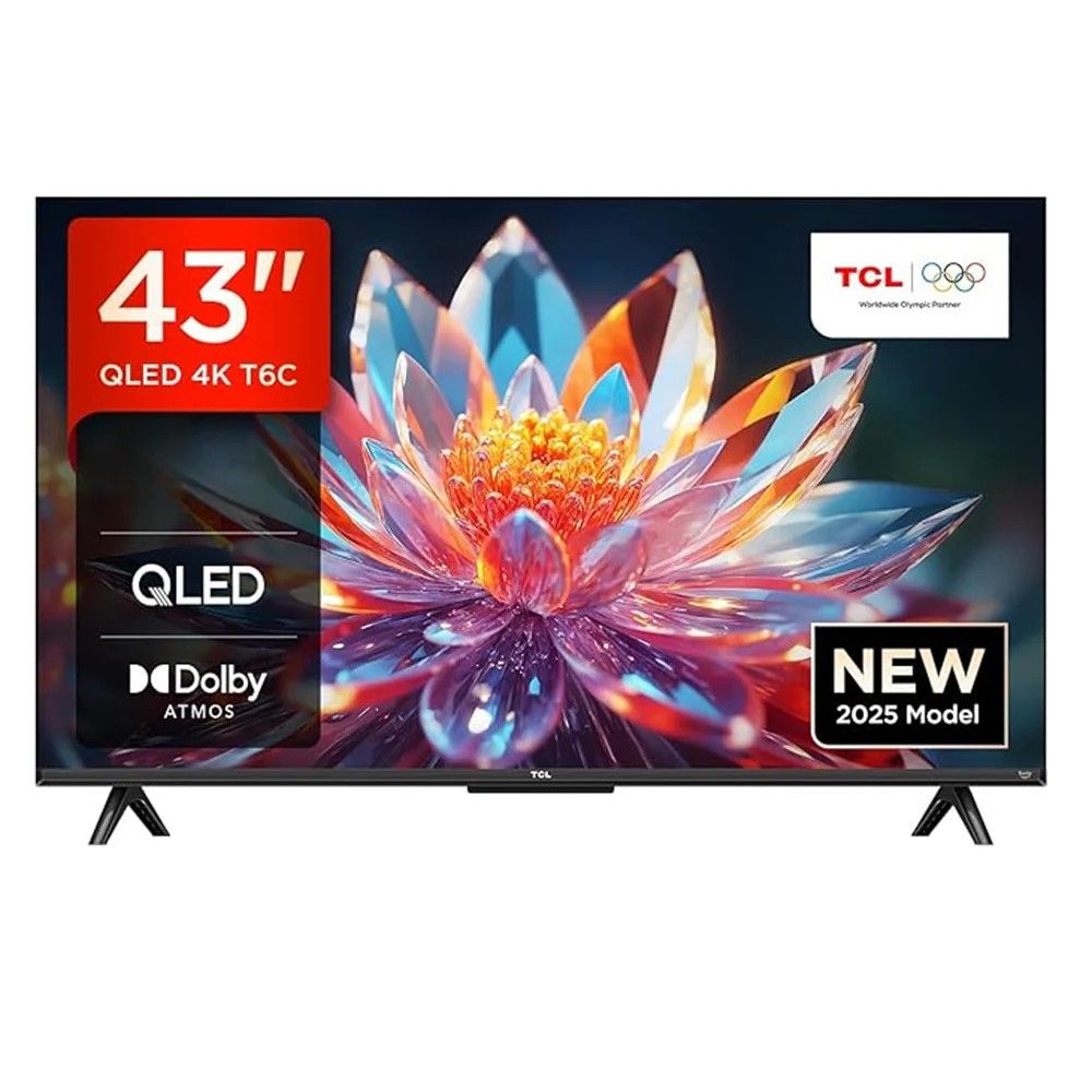TCL 43 inches LED TV 43 T6C QLED TV Google TV and AiPQ Processor - ET