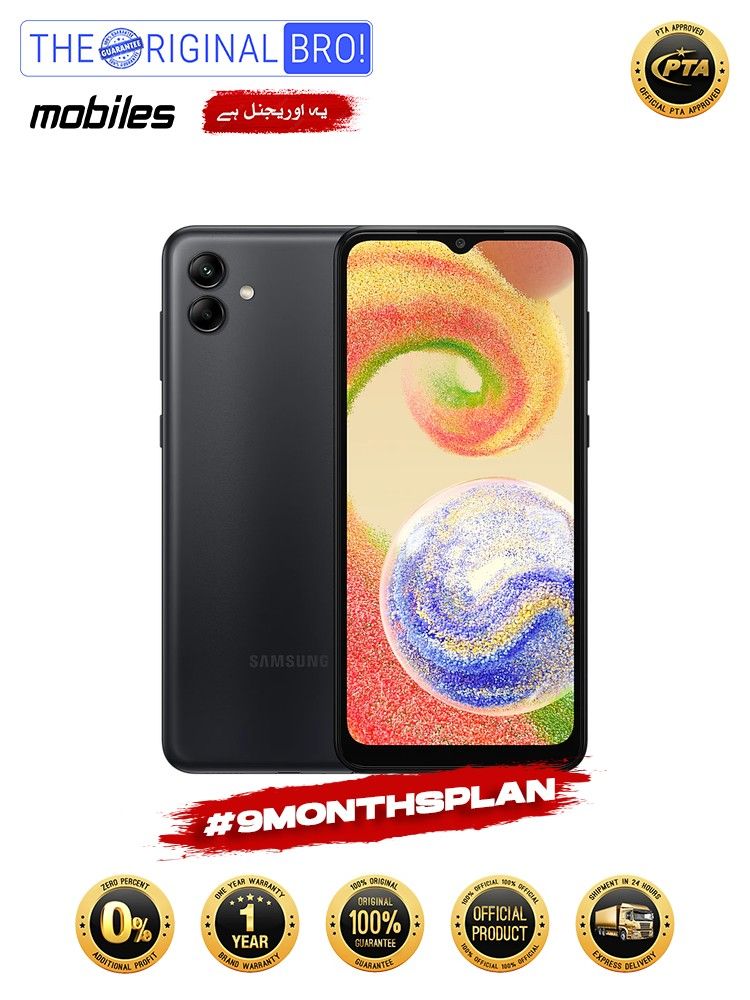 Samsung A04 3GB RAM 32GB Storage PTA Approved 9 Months Installment