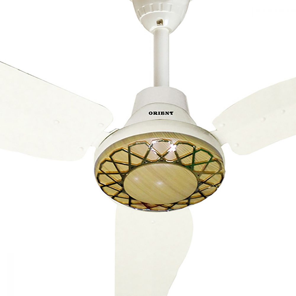 Orient Ceiling Fan AC DC Inverter RF Technology Dubai Cream Oak Wood 56 inch