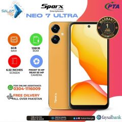 SparX Neo 7 Ultra 6GB,128Gb on Easy Installment with Official Warranty and Same Day Delivery In Karachi Only - SALAMTEC BEST PRICES