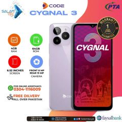 Dcode Cygnal 3 Pro 4GB,64Gb On Easy Installments (9 Months) with 1 Year Brand Warranty & PTA Approved With Free Gift by SALAMTEC & BEST PRICES