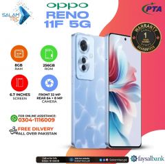 Oppo Reno 11F 5G 8GB,256Gb on Easy Installment with Official Warranty and Same Day Delivery In Karachi Only - SALAMTEC BEST PRICES