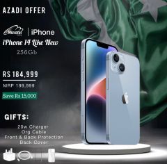 Apple iPhone 14 - 256gb Just LIKE NEW MOBILE Official PTA Approved Authentic Product With Free 20W Adaptor, Back & Front Protector And Back Cover On Installment By Like New Mobiles