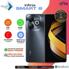 Infinix Smart 8 4GB,64Gb on Easy Installment with Official Warranty and Same Day Delivery In Karachi Only - SALAMTEC BEST PRICES