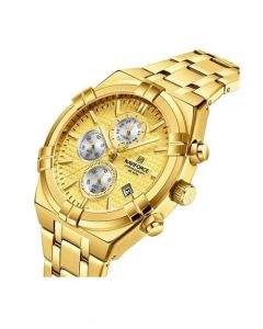 Naviforce Chronograph Edition Men's Watch Golden (NF-8042-4) - On Installments - IS-0212