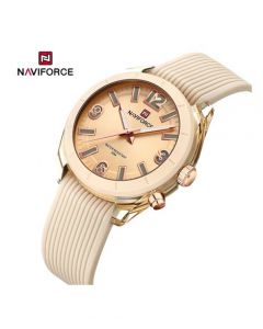 Naviforce StreamLine Precssion Watch For Men Golden (NF-7103-2) - On Installments - IS-0212