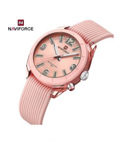 Naviforce Streamline Precision Watch For Women Pink (NF-7103-6) - On Installments - IS-0212