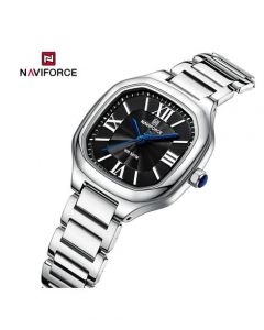 Naviforce Femme Square Edition Watch For Men Silver (NF-5042-5) - On Installments - IS-0212