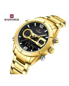 Naviforce Elite Edition Watch For Men Gold - (NF-9232-3) - On Installments - IS-0212