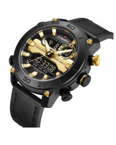 Naviforce TimeSplit Watch For Men Black (nf-9235-2) - On Installments - IS-0212