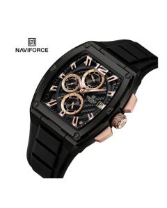 Naviforce Square Force Watch For Men Black (NF-8050-5) - On Installments - IS-0212