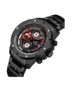 Naviforce Elitex Watch For Men Black (nf-8056-2) - On Installments - IS-0212