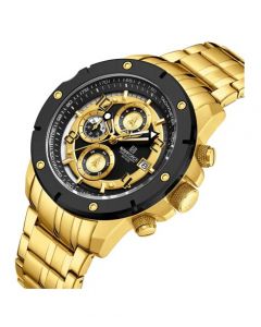 Naviforce Elitex Watch For Men Golden (nf-8056-3) - On Installments - IS-0212