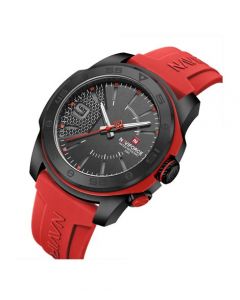 Naviforce Iconic Drive Watch For Men Red (NF-7112-3) - On Installments - IS-0212