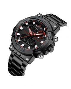 Naviforce Dual Force Watch For Men Black (NF-9237-4) - On Installments - IS-0212