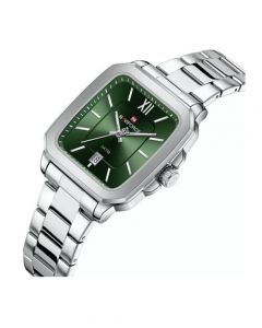Naviforce Sleek Square Watch For Men Silver (NF-9239g-5) - On Installments - IS-0212
