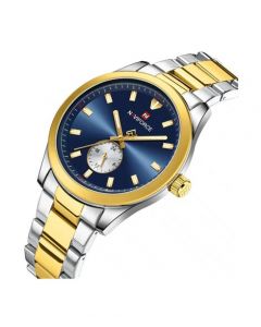 Naviforce Pursuit Chronograph Two Tone Watch For Men (NF-9231-3) - On Installments - IS-0212