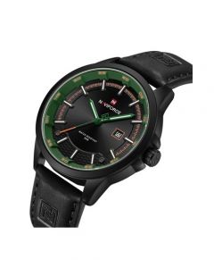 Naviforce Sophisti Date Watch For Men Black Green (NF-9248-10) - On Installments - IS-0212
