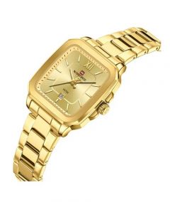 Naviforce Sleek Square Watch For Women Golden (NF-9239l-1) - On Installments - IS-0212