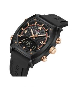 Naviforce Dual Master Watch For Men Black (NF-9242-6) - On Installments - IS-0212
