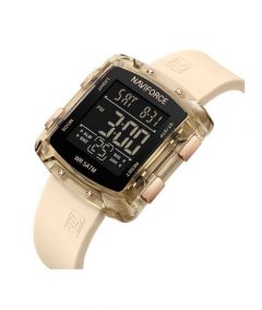 Naviforce Digitron Watch For Women Beige (NF-7121-3) - On Installments - IS-0212