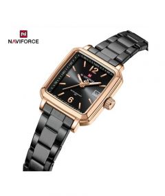 Naviforce Square Class Edition Watch For Couple Black (NF-9252c-3) - On Installments - IS-0212