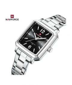 Naviforce Square Class Edition Watch For Women Silver (NF-9252g-6) - On Installments - IS-0212