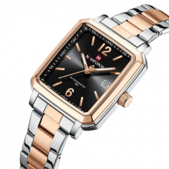 Naviforce Square Class Edition Watch For Women Two Tone (NF-9252g-4) - On Installments - IS-0212