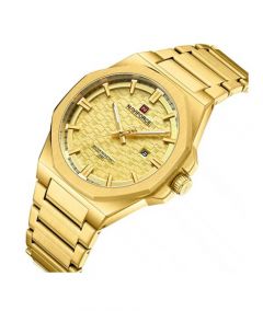Naviforce Elan Watch For Men Golden (NF-9245-2) - On Installments - IS-0212