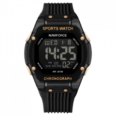Naviforce Digital Storm Watch For Men Black (NF-7113-5) - On Installments - IS-0212