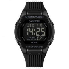 Naviforce Digital Storm Watch For Men Black (NF-7113-1) - On Installments - IS-0212