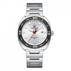 Naviforce Elite Calendar Watch For Men Silver (NF-9250-9) - On Installments - IS-0212