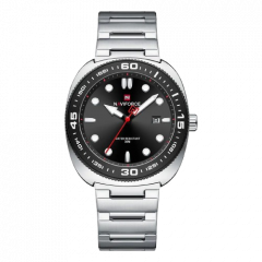 Naviforce Elite Calendar Watch For Men Silver (NF-9250-6) - On Installments - IS-0212