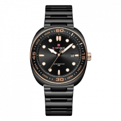 Naviforce Elite Calendar Watch For Men Black (NF-9250-2) - On Installments - IS-0212