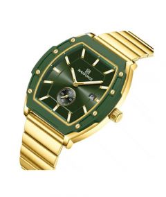 Naviforce Eternal Watch For Men Golden (NF-8068g-3) - On Installments - IS-0212