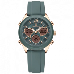 Naviforce Elegant Heart Watch For Women Dark Grey (NF-5045-11) - On Installments - IS-0212