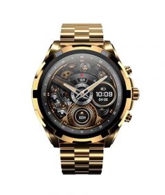 Ronin Luxe Smart Watch Stainless Steel (R-014)-Golden - On Installments - IS-0233