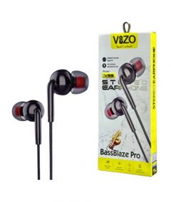 Vizo 3.5mm Wired Stereo Earphone Black (V65 BlazePro) - On Installments - IS-0237
