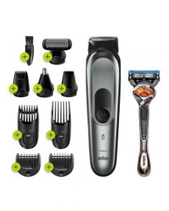 Braun Metal 10-in-1 Hair Trimmer Styling Kit (MGK7221) - On Installments - IS-0241