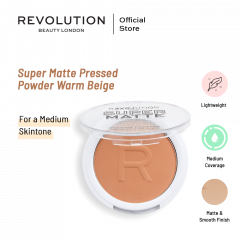 Relove By Revolution Super Matte Pressed Powder Warm Beige - On Installments - IS-0245