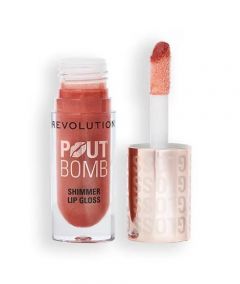 Revolution Pout Bomb Shimmer Lip Gloss - Nude Glow - On Installments - IS-0245