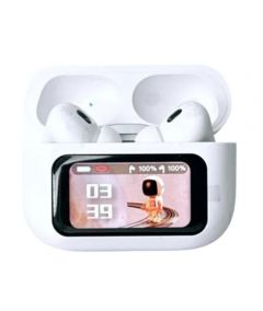 Rofee A70 ANC Earbuds With Digital LCD - White - On Installments - IS-0194