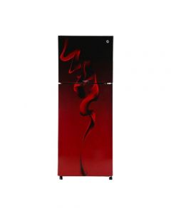 PEL InverterOn Flat Glass Door Freezer-on-top Refrigerator 14 Cu Ft (PRINVOGD-22260)-Maroon Blaze - On Installments - IS-0247