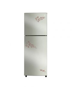 PEL Glass Door Freezer-on-Top Refrigerator 11 cu ft (PRGD-6460)-Pattern Mirror Red - On Installments - IS-0247