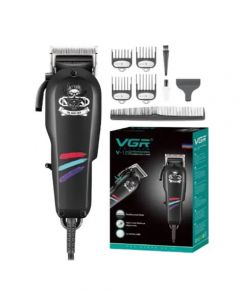 VGR Professional Corded Hair Clipper with Taper Lever - (V-129)-Black - On Installments - IS-0255