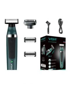 VGR One Blade Shaving Hair Trimmer Green - (V-393) - On Installments - IS-0255