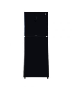PEL DIgitron InverterOn Flat Glass Door Freezer-On-Top Refrigerator 12 Cu Ft Silver Strip Black (PRINVO GD DT-6460) - On Installments - IS-0247