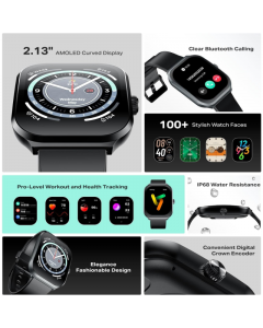 INFINIX XWATCH 3 PLUS SMARTWATCH Black XW3P | One Year Brand Warranty | Infinix AIOT Official Store