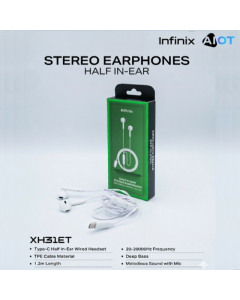 INFINIX TYPE-C STEREO WIRED EARPHONES White XH31ET | Infinix AIOT Official Store