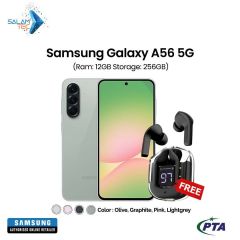 Samsung Galaxy A56 12gb 256gb On Easy Installments with Free Gift and 1 Year Brand Warranty & PTA Approved by SALAMTEC & BEST PRICES (0 % Percent Profit Product )